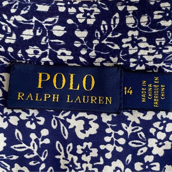 Polo Ralph Lauren Dress 14 Wrap Boho Mini 14 Dress Classic Preppy Y2K Cottage - Picture 5 of 16